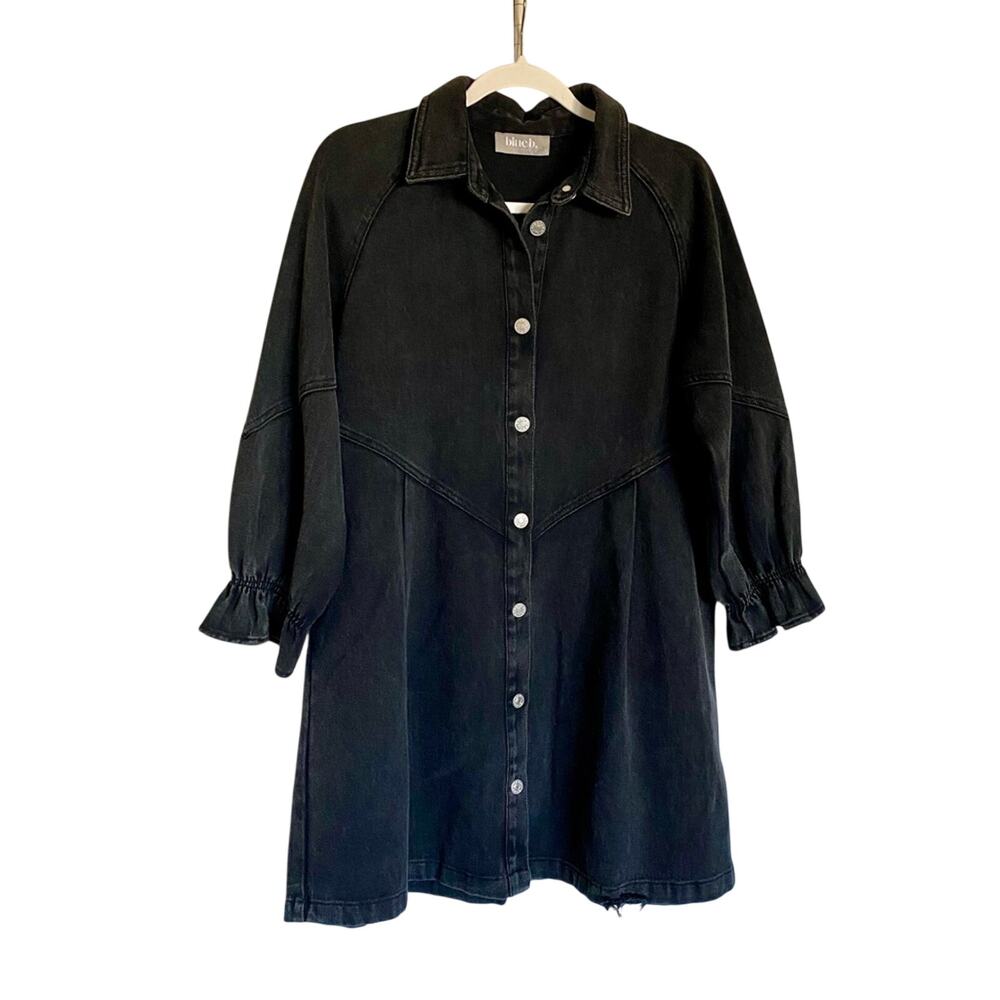 Blue B Collection Boho Chic 100% Cotton Quarter Sleeve Ruffle Cuff Sleeve Dress